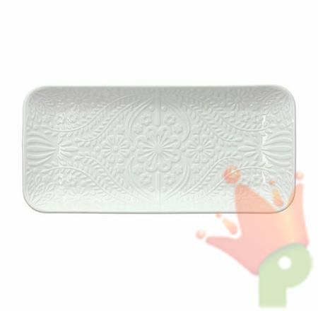 VASSOIO RETTANGOLARE 25X12CM BIANCO