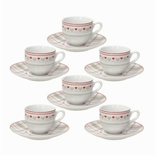 TAZZE DA CAFFE' CON PIATTINO OLIMPIA BRUNICO 6PZ