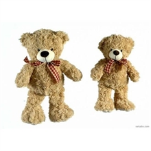 PELUCHE ORSO BRUNO CON FIOCCO 25CM