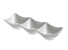 COPPETTA 3 SCOMPARTI IN MELAMINA 24,5X8,5XH.5CM BIANCO