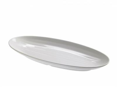 VASSOIO OVALE BIANCO IN MELAMINA 66X29X6,3CM