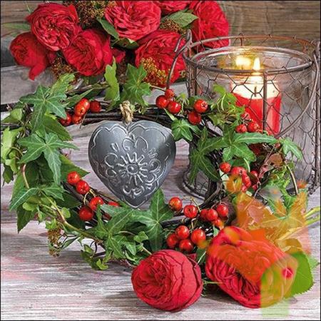 TOVAGLIOLI 33X33 ROSES AND IVY 20PZ