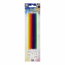 CANDELINE MATITE + SUPPORTO MULTICOLOR 12PZ