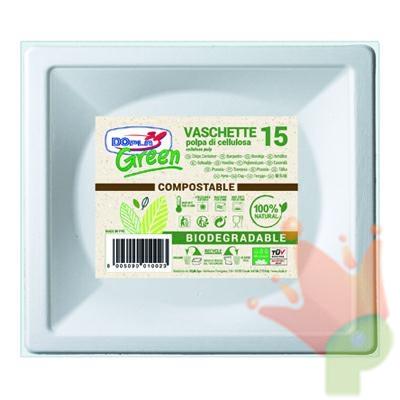 VASCHETTA CHIPS POLPA BIO BIANCO 15PZ