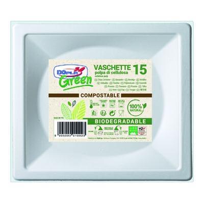 VASCHETTA CHIPS POLPA BIO BIANCO 15PZ