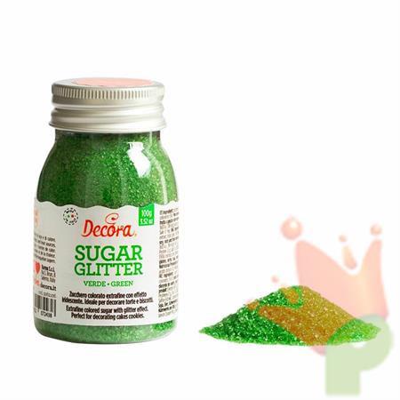 ZUCCHERO GLITTER VERDE 100GR