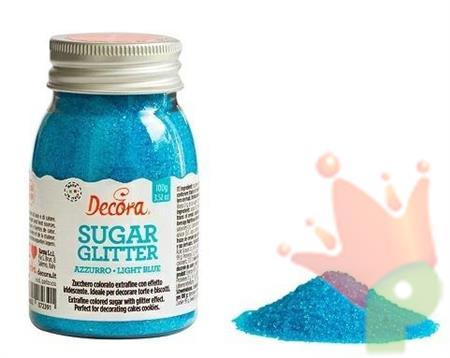 ZUCCHERO GLITTER AZZURRO 100GR