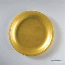 PIATTO PIANO 22CM ORO 10PZ
