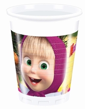 BICCHIERI PLASTICA 200CC MASHA E ORSO 8PZ