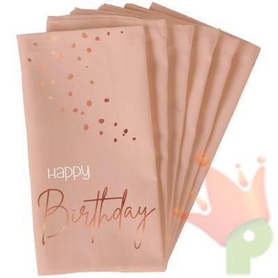 TOVAGLIOLI 33X33 ELEGANT LUSH BLUSH HAPPY BIRTHDAY 10PZ