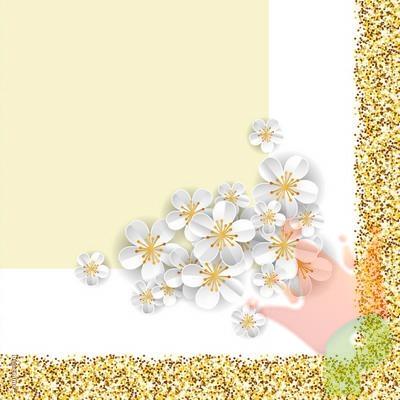 TOVAGLIOLI 25X25 GLITTER ORO 20PZ