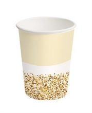 BICCHIERI 250ML GLITTER ORO 8PZ