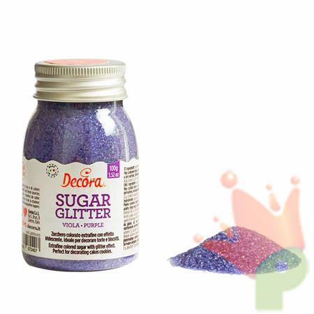 ZUCCHERO GLITTER VIOLA 100GR