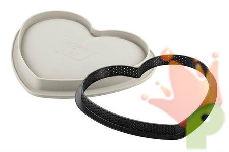 KIT TARTE MON AMOUR ANELLO CUORE + STAMPO IN SILICONE 220MM