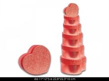 SCATOLA CUORE GLITTER ROSSO