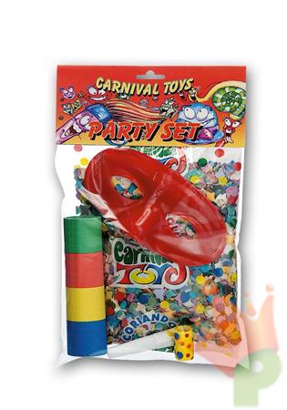 PARTYSET 1LINGUA 1BUSTA CORIANDOLI 1STELLA 1DOMINO