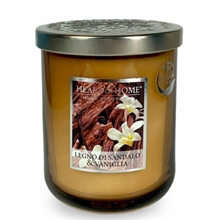 CANDELA HEART & HOME 340 G LEGNO SANDALO E VANIGLIA