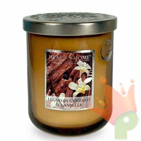 CANDELA HEART & HOME 115 G LEGNO SANDALO E VANIGLIA
