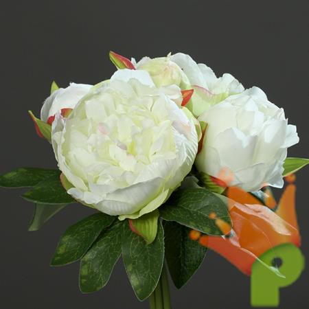 PEONIA BOUQUET 20CM CREMA