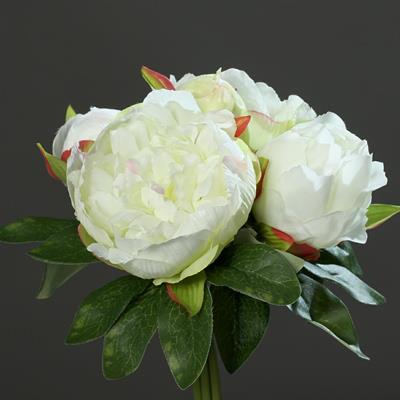 PEONIA BOUQUET 20CM CREMA