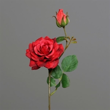 ROSA CON BOCCIOLO ROSSO 27CM