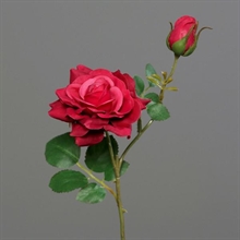 ROSA CON BOCCIOLO ROSA 27CM