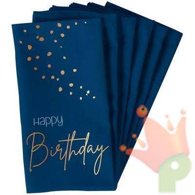 TOVAGLIOLI 33X33 HAPPY BIRTHDAY ELEGANT TRUE BLUE 10PZ