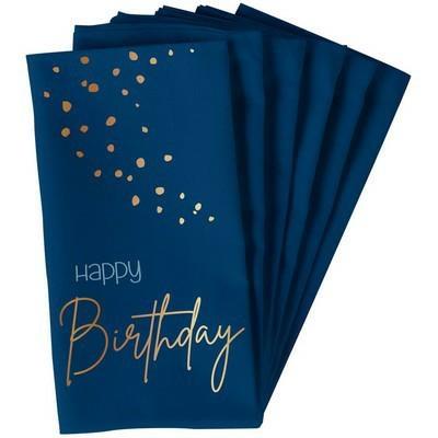 TOVAGLIOLI 33X33 HAPPY BIRTHDAY ELEGANT TRUE BLUE 10PZ