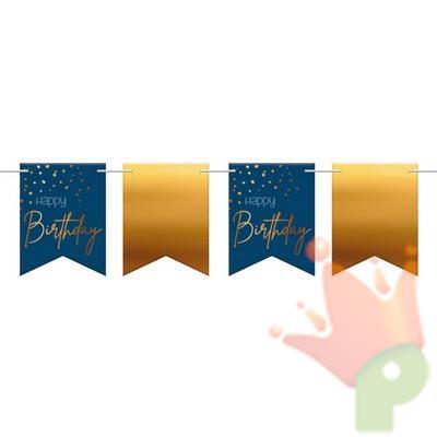 FESTONE BANDIERINE HAPPY BIRTHDAY ELEGANT TRUE BLUE 6MT