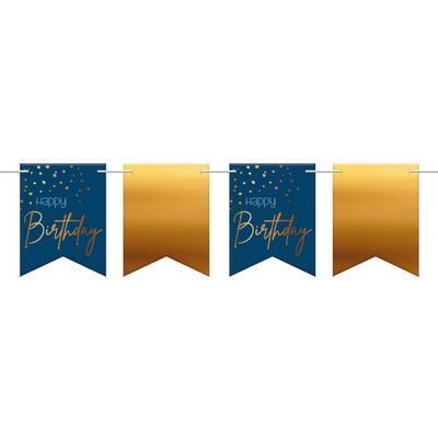 FESTONE BANDIERINE HAPPY BIRTHDAY ELEGANT TRUE BLUE 6MT