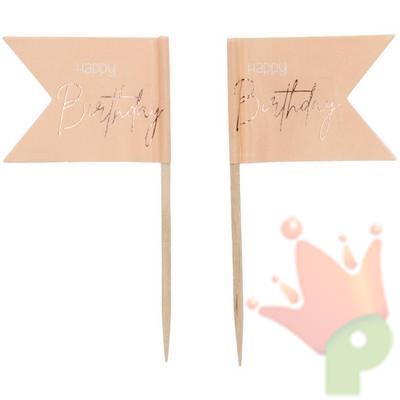 PICKS BANDIERINE HAPPY BIRTHDAY ELEGANT LUSH BLUSH 36PZ