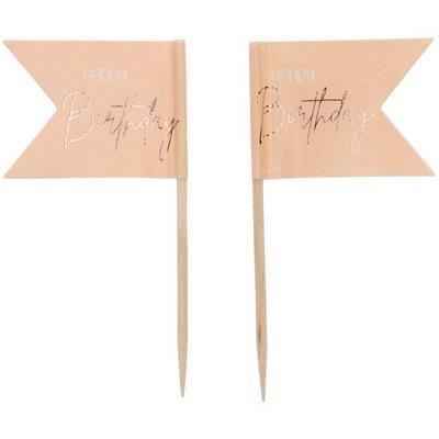 PICKS BANDIERINE HAPPY BIRTHDAY ELEGANT LUSH BLUSH 36PZ