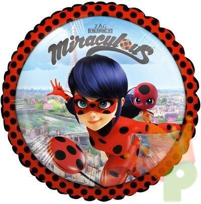 PALLONCINO MYLAR 17INCH 42CM LADYBUG MIRACOULOS