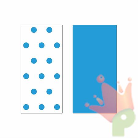 CARTINE PER CARTUCCE AZZURRO E POIS 10X6CM 100PZ
