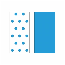 CARTINE PER CARTUCCE AZZURRO E POIS 10X6CM 100PZ