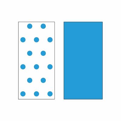 CARTINE PER CARTUCCE AZZURRO E POIS 10X6CM 100PZ