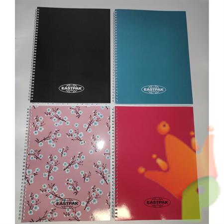 QUADERNO MAXI A4 SPIRALATO CON DOPPIA RIGATURA E FORI EASTPAK
