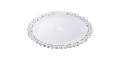 VASSOIO TONDO TRINATO BIANCO D. 29CM