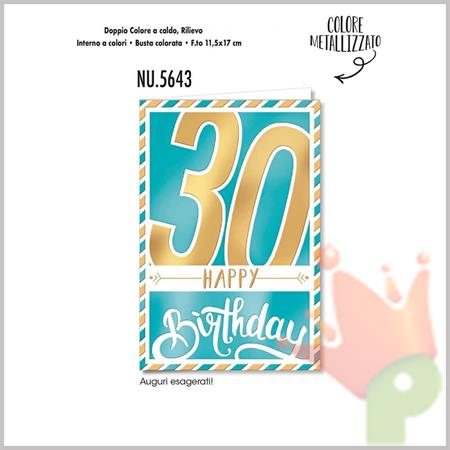BIGLIETTO AUGURI 30