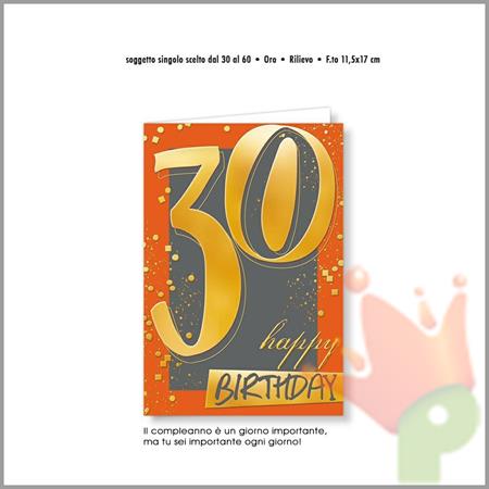 BIGLIETTO AUGURI 30 ANNI