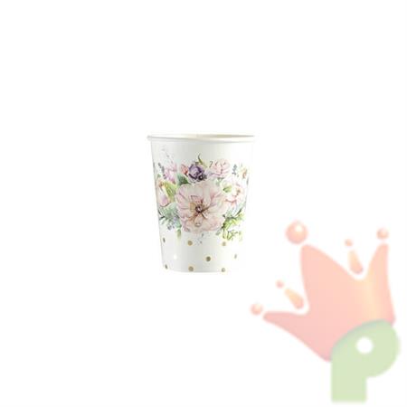 BICCHIERI 250CC JARDIN A POIS 8PZ