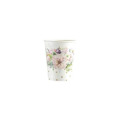 BICCHIERI 250CC JARDIN A POIS 8PZ