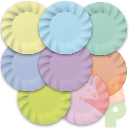 PIATTI 25CM WAVY SOFT RAINBOW 8PZ