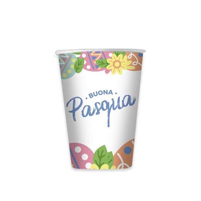 BICCHIERI 200CC BUONA PASQUA 8PZ