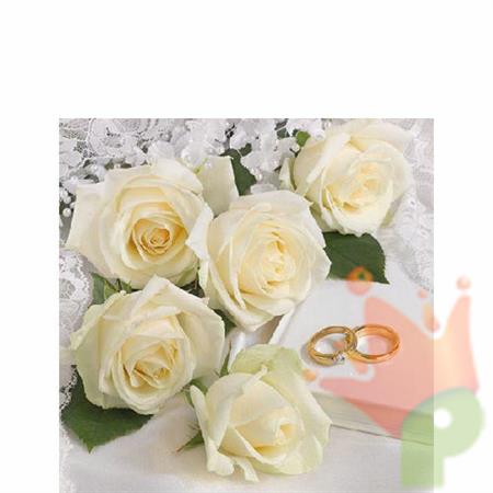 TOVAGLIOLI 25X25 WHITE WEDDING 20PZ