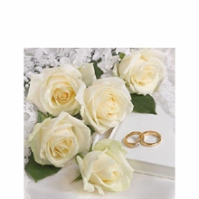 TOVAGLIOLI 25X25 WHITE WEDDING 20PZ