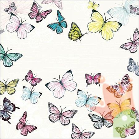TOVAGLIOLI 33X33 BUTTERFLY WHITE 20PZ