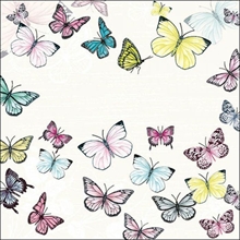 TOVAGLIOLI 33X33 BUTTERFLY WHITE 20PZ