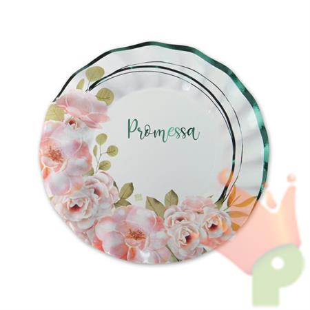 PIATTI 20CM PROMESSA FLORAL 8PZ