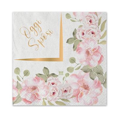 TOVAGLIOLI 25X25 OGGI SPOSI FLORAL 20PZ